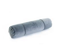 Alibo Cervical Round Roll Long Bolster For Neck Relax Cylinder Back Sleeper Bed Supports Leg And Lumbar Pain Relief Massage Pillow With Washable Pillowcase,Linear Traction Grey 21"×5"
