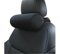 Alibo Memory Foam Car Neck Back Pillow With Adjustable Strap Soft Auto Cervical Round Roll Airplane Travel Bolster Headrest Supports Cushion Pad Black 1 Piece