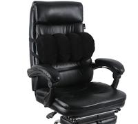 Alibo Office Chairs Contoured Half Moon Round Lumbar Roll Low Back Lumbar Support D-Shaped Pillow Multi Purpose Recliner Leg Rest Cushion For Chair Sofa Car Seat 17.3"X8.6"X5