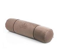 Alibo Therapeutic Cervical Long Bolster Cylindrical Back Sleeper Bed Pillow Neck Pain Relief Massage Pillow Round Roll Leg Supports With Washable Pillowcase,21"×5" Brown