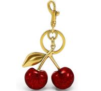 ALIBRAHIM 18K Gold Cherry Car Keychain - Backpacks Wallets Bags Keyring for Women - Cute Keychain Shiny Metal Charm with Key Ring and Clip Purse Accessory