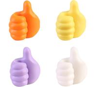 ALIBRAHIM Self-Adhesive Hand-Shaped Wall Hooks - No Drill, Non-Marking for Towels, Keys & Decor | Silica Gel Bathroom Hook | Creative Design for Kitchen, Living Room