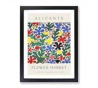 Alicante Flower Market Exhibition No.7 Framed Print | A2 Black Framed Wall Art | Ready to Hang | Modern Floral Picture | Living Room Bedroom Lounge Office