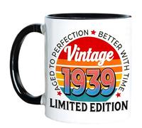 AliCarr 87th Birthday Gifts For Men Women, Vintage 1939 Coffee Mug 11oz, Turning 87 Year Old Gifts For Mom, Dad, Wife, Husband, Sister, Friends, Aunt, Parents, Papa, Grandma, Old People (87)