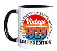 AliCarr 97th Birthday Gifts For Men Women, Vintage 1929 Coffee Mug 11oz, Turning 97 Year Old Gifts For Mom, Dad, Wife, Husband, Sister, Friends, Aunt, Parents, Papa, Grandma, Old People (97)