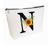 AliCarr Monogrammed Floral Letter Makeup Bag, 13N, Cosmetic Cases