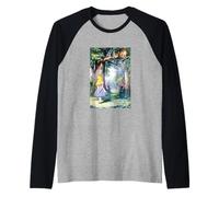 Alice 1915 Cheshire Cat Tree - Vintage Silent Film Art Raglan Baseball Tee