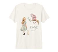 Alice Adventures Wonderland Retro Childrens Vintage Book Day Premium T-Shirt