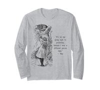 Alice Adventures Wonderland Vintage Book Quote Lewis Carrol Long Sleeve T-Shirt