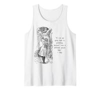 Alice Adventures Wonderland Vintage Book Quote Lewis Carrol Tank Top