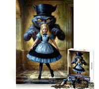 Alice And The Cheshire Cat 1000 Piece Jigsaw Puzzles for Adults Teenagers Recall Boost Tight Cut Real Challenge Art Display (38x26cm)