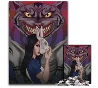 Alice And The Cheshire Cat Jigsaw Puzzles for Adults 1000 Jigsaw Puzzles for Adults for Teenager & Families Perfect DIY Decor & BrainTeasing Challenge 1000 PCS(75x50cm)