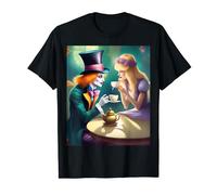 Alice and The Mad Hatter share a cup of tea and a chat T-Shirt