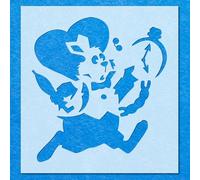 Alice and Wonderland Rabbit Stencil: Mylar Airbrush Wall Art Painting Crafts -A3 Stencil - Design Size (275mm 255mm)