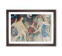 Alice Bailly Joy in The Woods Framed Print | A2 Walnut Framed Wall Art | Ready to Hang | Modern Landscape Picture | Living Room Bedroom Lounge Office