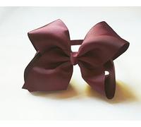 Alice band with Bow 6 inch Girls Wrapped Baby Hair Band HeadBand (Burgundy)