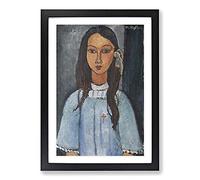 Alice by Amedeo Modigliani Framed Print | A2 Black Framed Wall Art | Ready to Hang | Modern Nature Picture | Living Room Bedroom Lounge Office