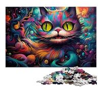 Alice Cat 1000 Piece Puzzle Wooden Jigsaw Creative Family Game & Home Decor, for Teenagers 50x75CM/19.68x29.52inch