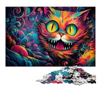Alice Cat 1000Pc Adults Jigsaw Puzzle Jigsaw Puzzles Relaxing Entertainment, Home Decor 50x75CM/19.68x29.52inch