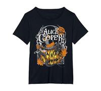Alice Cooper Jack O Lantern T-Shirt, Women's Plus, Black, 3X