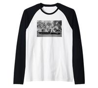 Alice Cooper & Keith Moon Of The Who Show Off New Cars Raglan Baseball Tee