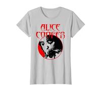 Alice Cooper - Madhouse Photo On Silver T-Shirt, Women, Silver Grey, X-Small