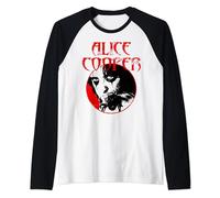 Alice Cooper - Madhouse Photo On White Raglan Baseball Tee