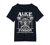 Alice Cooper Poison Label T-Shirt, Women's Plus, Black, 2X