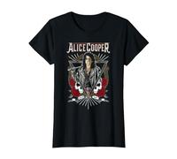 Alice Cooper Roses T-Shirt, Women, Black, Medium