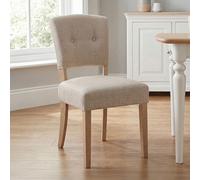 Alice Dining Chair - Set of 2 - Sand Fabric - Pale Legs