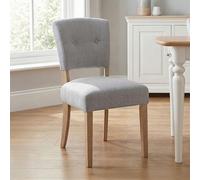 Alice Dining Chair - Set of 2 - Stone Fabric - Pale Legs