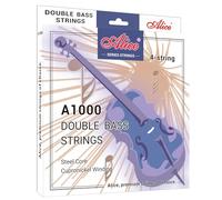 Alice Double Bass Strings, Steel Core Double Bass String For Practice & Performance, Balanced And Vigorous Tone, Suitable for 3/4 Double Bass Guitar