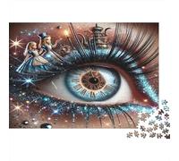 Alice Eye Wonder 1000 Piece Jigsaw Puzzle for Adults, Thick Cardboard Puzzle, Alice in Eye Art, Challenging Brain Teaser, Stress Relief & Relaxation Activity, Idea 38x26cm/1000pcs
