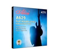 Alice Flatwound Bass Guitar Strings for Professional Use, Suitable for 34" Fretted or Fretless Electric Basses, Nickel Alloy Winding For Electric Bass Guitar 4 String - 45-100 Gauge