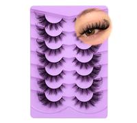 ALICE Fluffy Manga False Eyelashes 3D Wispy Cat Eye Lashes Pack 7 Pairs