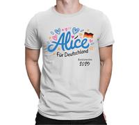 Alice für Deutschland AFD Weidel Alternative Statement Men's T-Shirt, White, 3XL