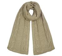 Alice Hannah Alexa Ribbed Knitted Scarf in Mink, size: One Size