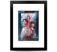Alice In Borderland Cast Signed A4 Poster Photo Print Framed Autograph Gift TV Show Kento Yamazaki Tao Tsuchiya (A4 Black Framed & Mounted)