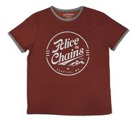 Alice In Chains Men's Circle Emblem Cotton T-Shirt in Red | Size: XL Alice In Chains Red XL
