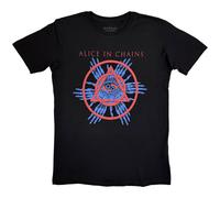 Alice In Chains Men's Circle Triangle T-Shirt in Black | Size: Large Alice In Chains Black L