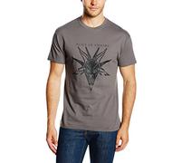 Alice In Chains Men's Skull Short Sleeve T-Shirt, Grey (Charcoal), X-Large