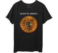 Rocks Off T-Shirt Circle Sun – Alice In Chains – Official Vintage Men's Black M