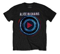 Alice In Chains T Shirt Played Band Logo Official Mens Black XL