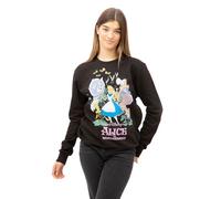 Alice In The Garden Cotton Sweatshirt Disney Black L