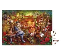 Alice in the Library 1000 Piece Jigsaw Puzzles for Adults, Gothic Dark Fantasy Artwork by SHU