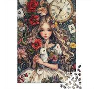 Alice in Wonderland 1000 Pc Eco-Friendly Paper Premium Jigsaw Puzzle for Adults Decompression Educational Game Wall Decoration And Gifts 52x38cm/1000pcs