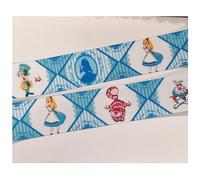 Alice in Wonderland 2m x 25mm Wide for Personalised Birthday Cake Decoration Grosgrain Ribbon & Decorating Ideas for Present Gift Wrap Bows Toppers or Wrapping Art Craft Ribbon UK Seller