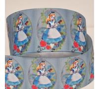 Alice in Wonderland 2m x 38mm Wide for Personalised Birthday Cake Decoration Ribbon & Decorating Ideas for Present Gift Wrap Bows Toppers or Wrapping Art Craft Ribbon UK Seller
