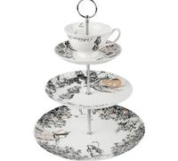 V&A Alice In Wonderland 3 Tier Cake Stand Serving Set, Cake Standing Set, Gift Boxed, White