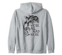 Alice in wonderland All Mad Here Quote Zip Hoodie